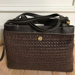 Brown woven purse